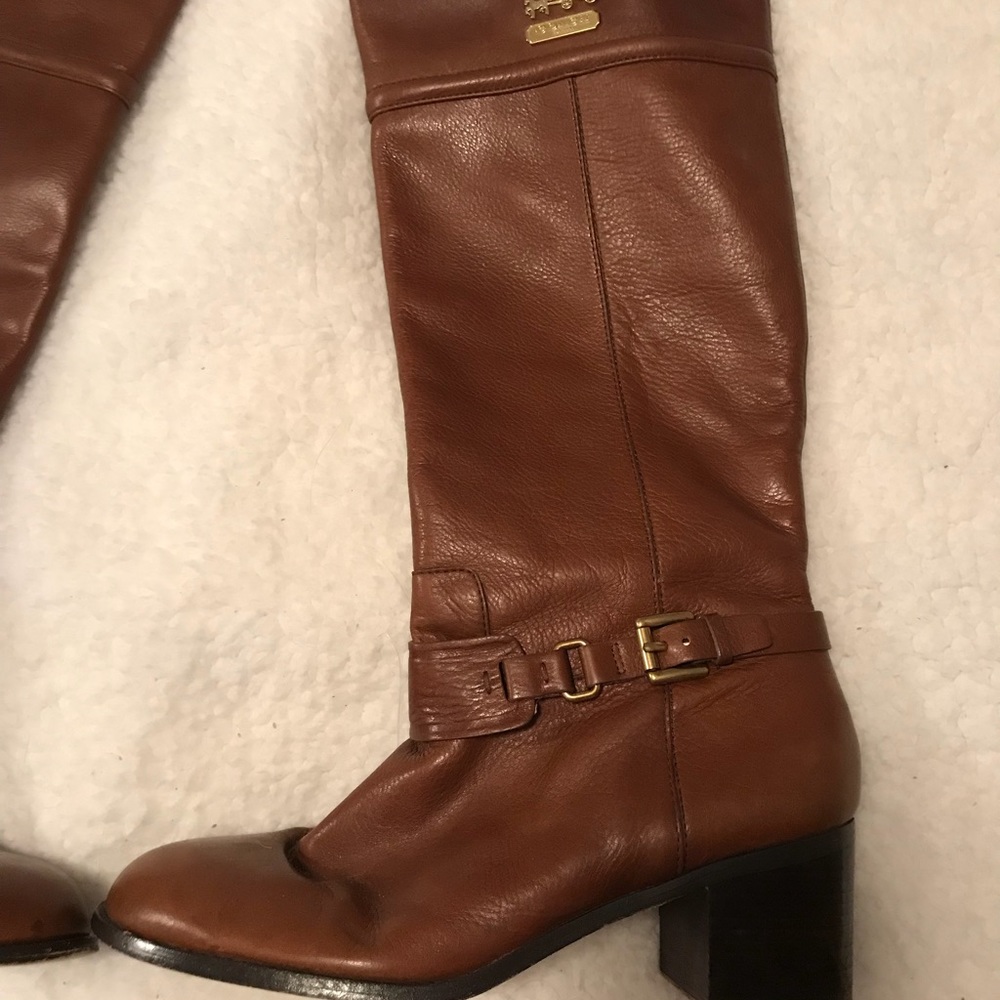 Coach leather boots